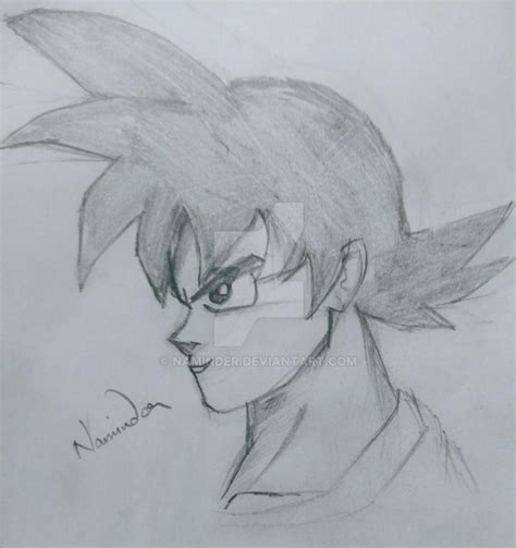 son goku hair and face side view by Naminder on DeviantArt