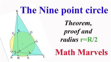 Math Marvels The Nine Point Circle Theorem Proof And Radius Rr2