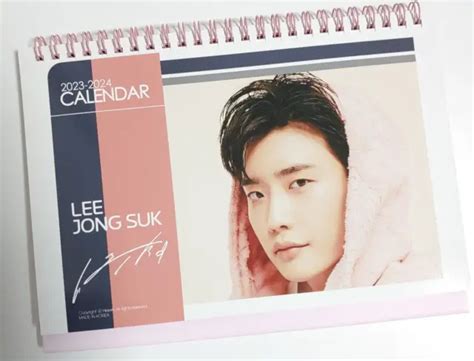 LEE JONGSUK PHOTO Desk Calendar 2023 2024 Calender Pink KPOP Actor Jong