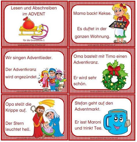 Lesen Und Abschreiben Im ADVENT Spielend Leicht Lesen Deutsch