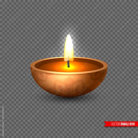 Diwali Diya Oil Lamp Element For Traditional Indian Festival Of