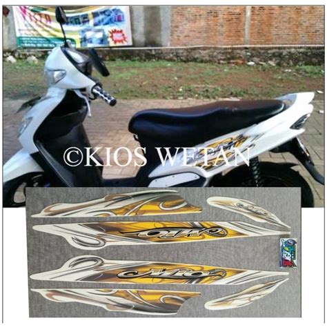 Jual Striping Mio Putih Stiker Lis Standar Ori Yamaha Polet