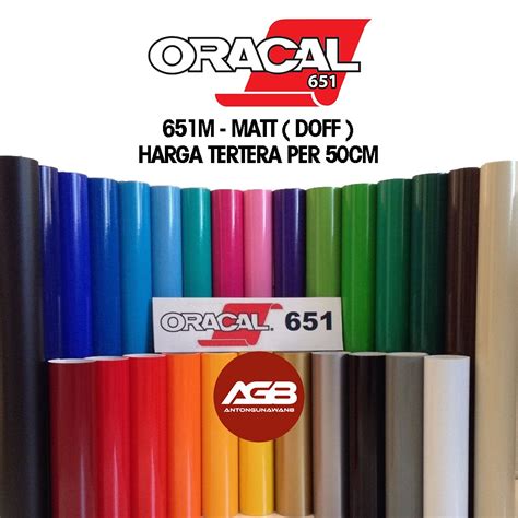 Jual Sticker Oracal M Matte Doff Germany Shopee Indonesia