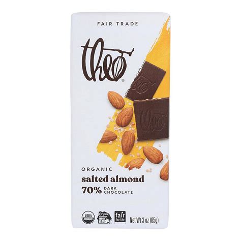 Theo Chocolate Organic Chocolate Bar Classic Dark Chocolate 70 Percent