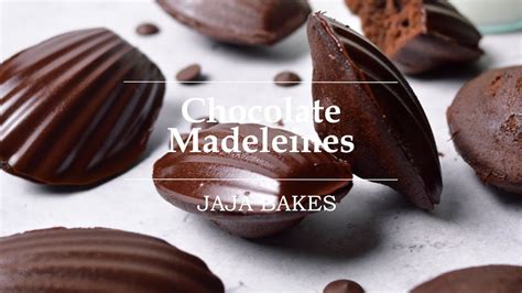 Chocolate Madeleines With Dark Chocolate Shell Jaja Bakes Youtube