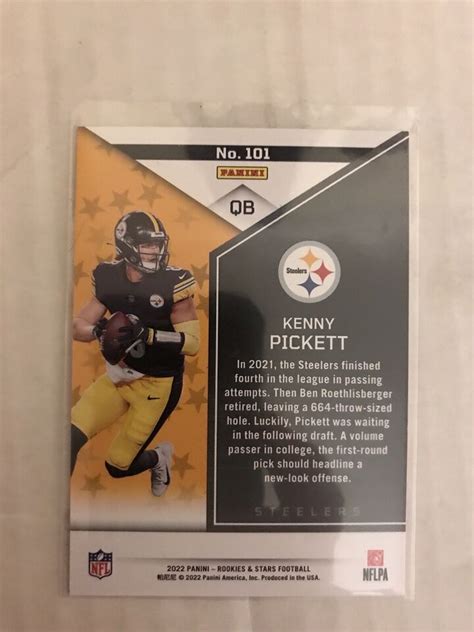 2022 Rookies And Stars Kenny Pickett Red Rookie Card 101 Pittsburgh