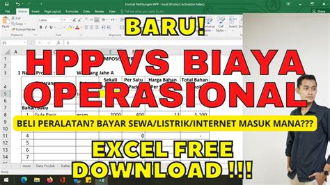 Mudah Cara Membedakan Hpp Dangan Biaya Operasional Excel Harga Pokok