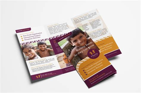 Charity Tri Fold Brochure Template Psd Ai And Vector Brandpacks