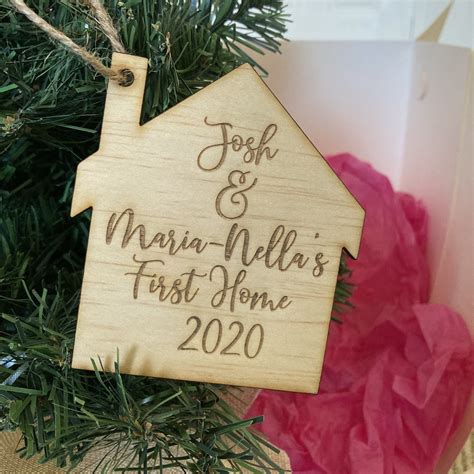 Personalised First Home Wooden Ornament - Zuccherino Cakes