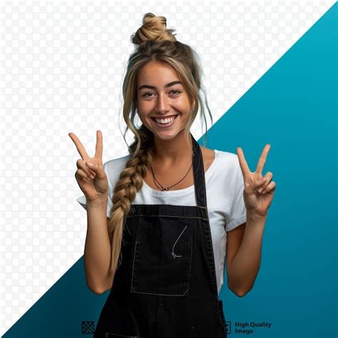 Jeune Femme Blonde De Cuisine Uruguayenne Isolée Sur Fond Bleu Isolé Souriant Et Montrant Le