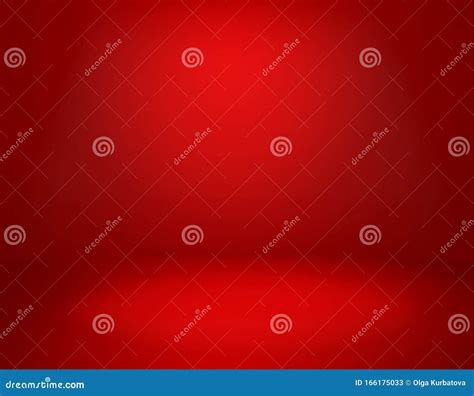 Red Studio Background Empty Vivid Red Color Studio Room Modern