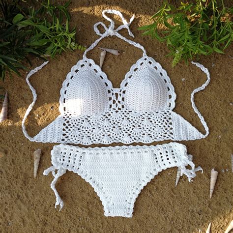 Boho Clothing Handmade Crochet Bikini Sexy Two Piece Swimming Etsy