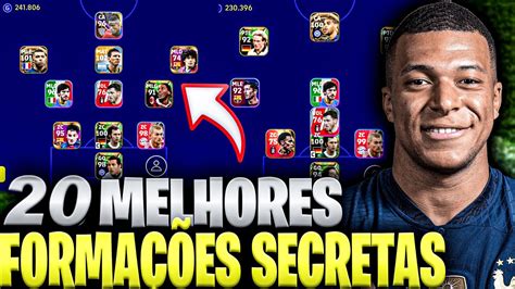 AS 20 MELHORES FORMAÇÕES SECRETAS DO EFOOTBALL 2023 MOBILE YouTube