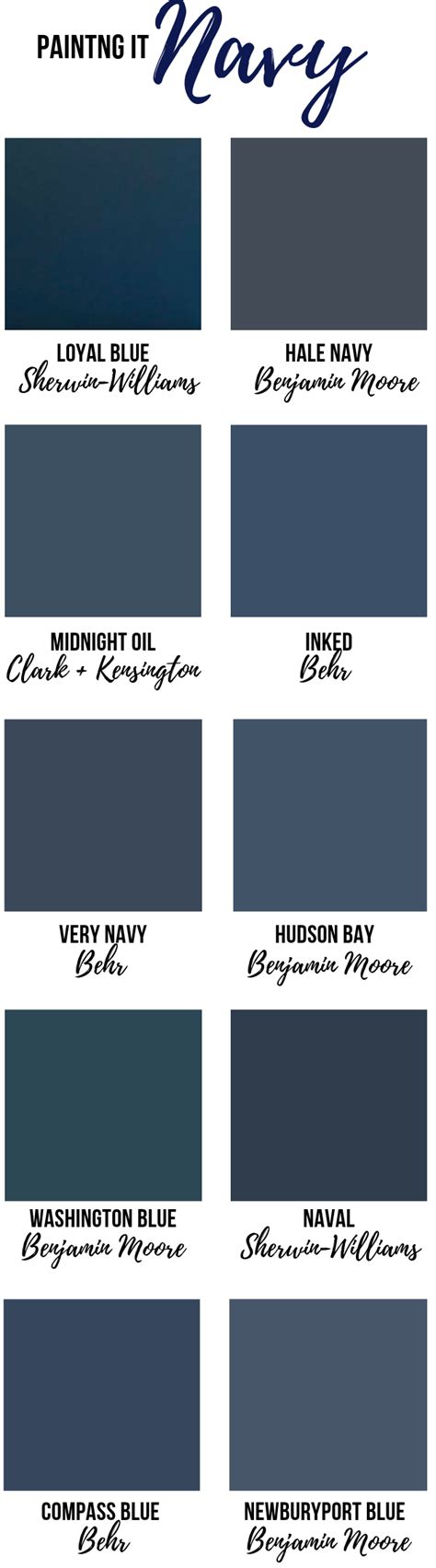 Best Navy Paint Colors Chart The 41 Best Blue Gray Paint Colors For