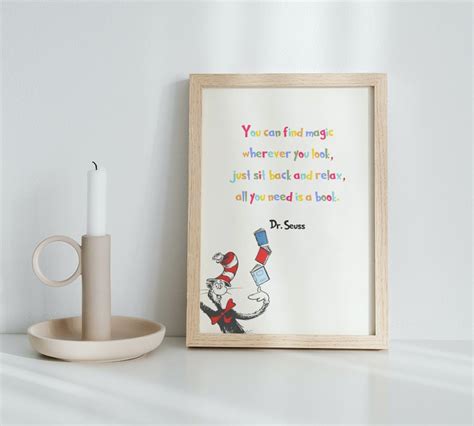 Dr. Seuss, Childrens Books, Dr. Seuss Quotes, Typography, Wall Art, Digital Print, Childrens ...