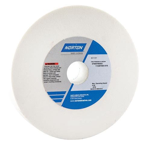 Norton Abrasives Grinding Wheel T1 6x1x1 AO 100G White 07660788262