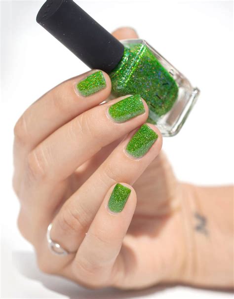 Someday Juicy Lime Green Holographic Sheer Jelly Nail Polish By Ilnp