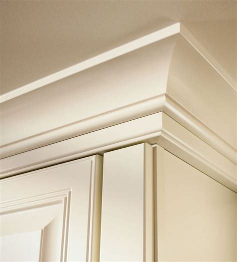 Large Cove Molding with Starter Molding in Dove White Maple - KraftMaid #kraftmaid | Kitchen ...