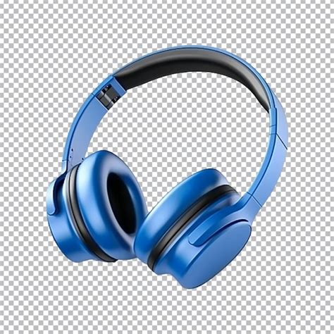 Auriculares Inalámbricos Azules Aislados Sobre Fondo Transparente