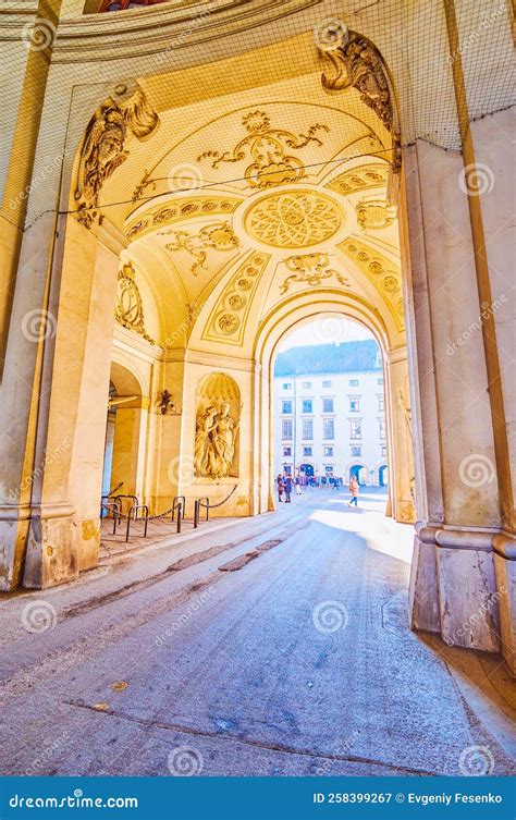 The Scenic Passage Of Hofburg Palace Leading To In Der Burg Square On