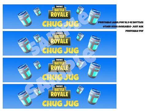 Free Printable Fortnite Chug Jug Labels Printable Templates