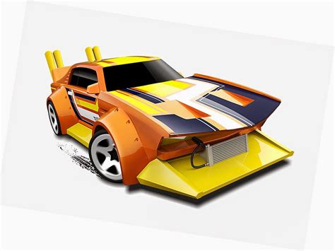 T Hunted As ilustrações dos carros do lote A de da Hot Wheels
