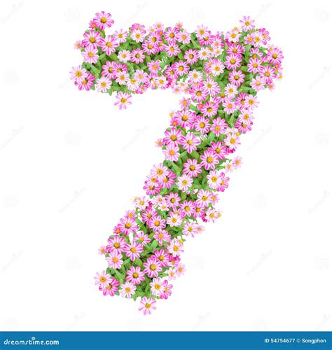 Flowers Numbers 7 Stock Illustration Image Of Color 54754677