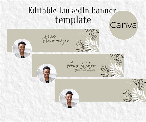 Linkedin Banner Template, Canva Template, Editable Linkedin Banner, Linked In, Banner Her ...