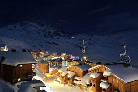 Val Thorens At Night Photograph by Sjo