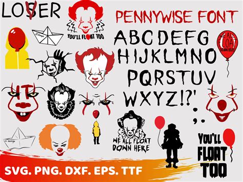 Pennywise Font Svg It Font Ttf Pennywise Ttf Pennywise Cricut