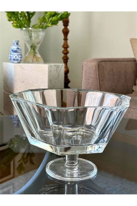 Paşabahçe Busayhome Nude Reflection Serisi Cam Ayaklı Kristal Servis Kasesi Sunum Kasesi Meyve