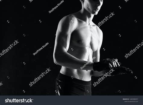 Athletic Man Nude Torso Exercises Gymnasium Stock Photo Shutterstock