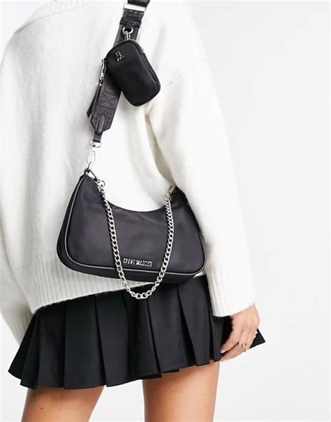 Steve Madden Bvital Cross Body Bag With Chain Strap In Black Asos