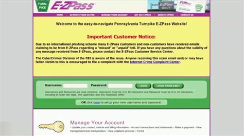 Pa Turnpike Warning Drivers Of E Zpass Email “phishing” Scam