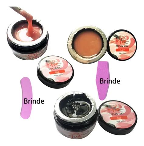 Kit Un Gel Uv Led Pink Nude Transparente Alongamento Anvisa Cor Kit MercadoLivre