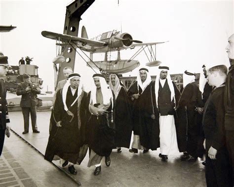 Members Of The Entourage Of King Saud Of Saudi Arabia Aboard Uss Quincy