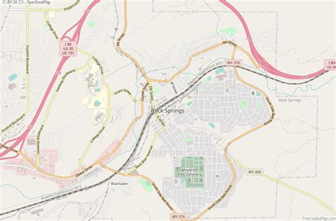 Rock Springs Map United States Latitude And Longitude Free Maps