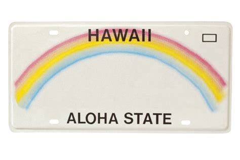 Hawaii Rainbow License Plate Store Dakora Co