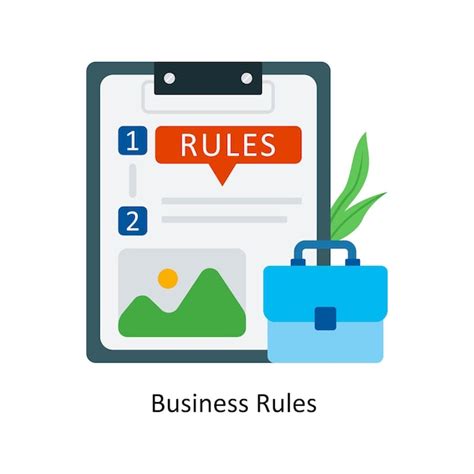 premium vector business rules concept flat icon style illustration