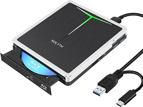 NOLYTH Lecteur Blu Ray Externe USB 3 0 Type C CD DVD Bluray Graveur