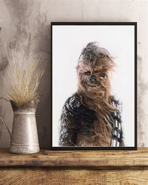 Chewbacca Chewie Snow Star Wars Movie Poster Chewbacca Retro Etsy