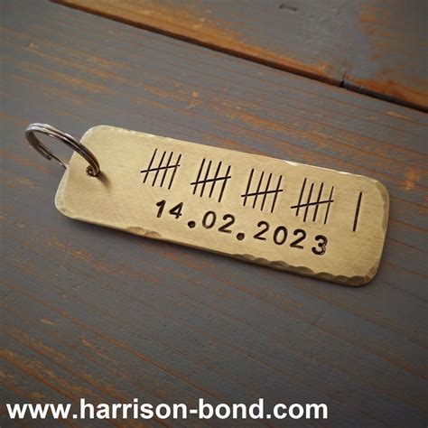 Brass 21st Anniversary Tally Marks Harrison Bond