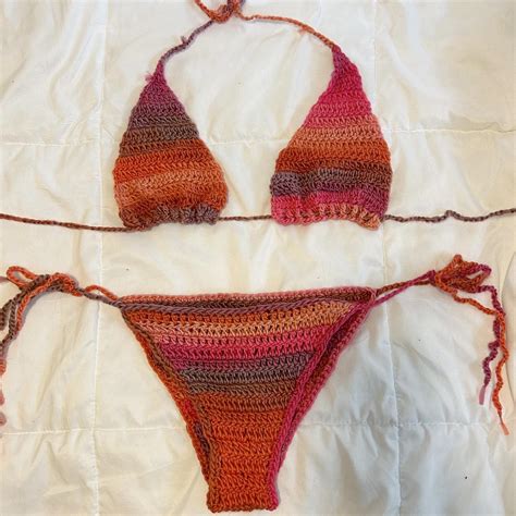 MultiColored Micro Bikini Lingerie Set