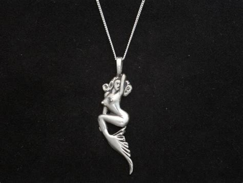 Solid Sterling Silver Nude Mermaid Striking A Pose By TheVintEdge