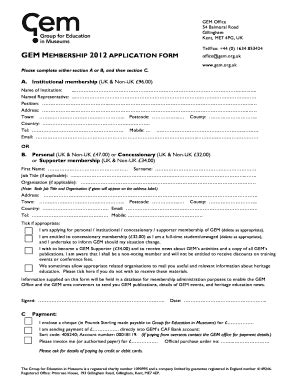 Fillable Online Gem Org Gem Mem12 App Form V1 Gem Org Fax Email Print