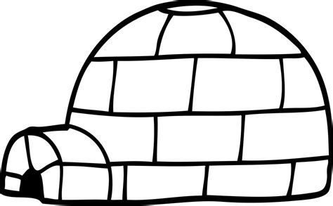 Dessin Au Trait Dessin Animé Igloo 12137869 Art Vectoriel Chez Vecteezy