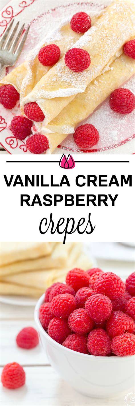 Raspberry Vanilla Cream Crepes Cooking On The Front Burner