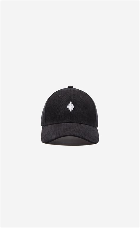 CROSS CORDUROY BASEBALL CAP BLACK WHITE – HOMME