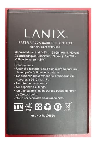 Batería Lanix Para Ilium X860 100 Original C Garantia Meses sin