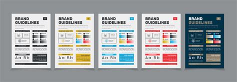 A Brand Guidelines Poster Layout Set Simple Style And Modern Brand